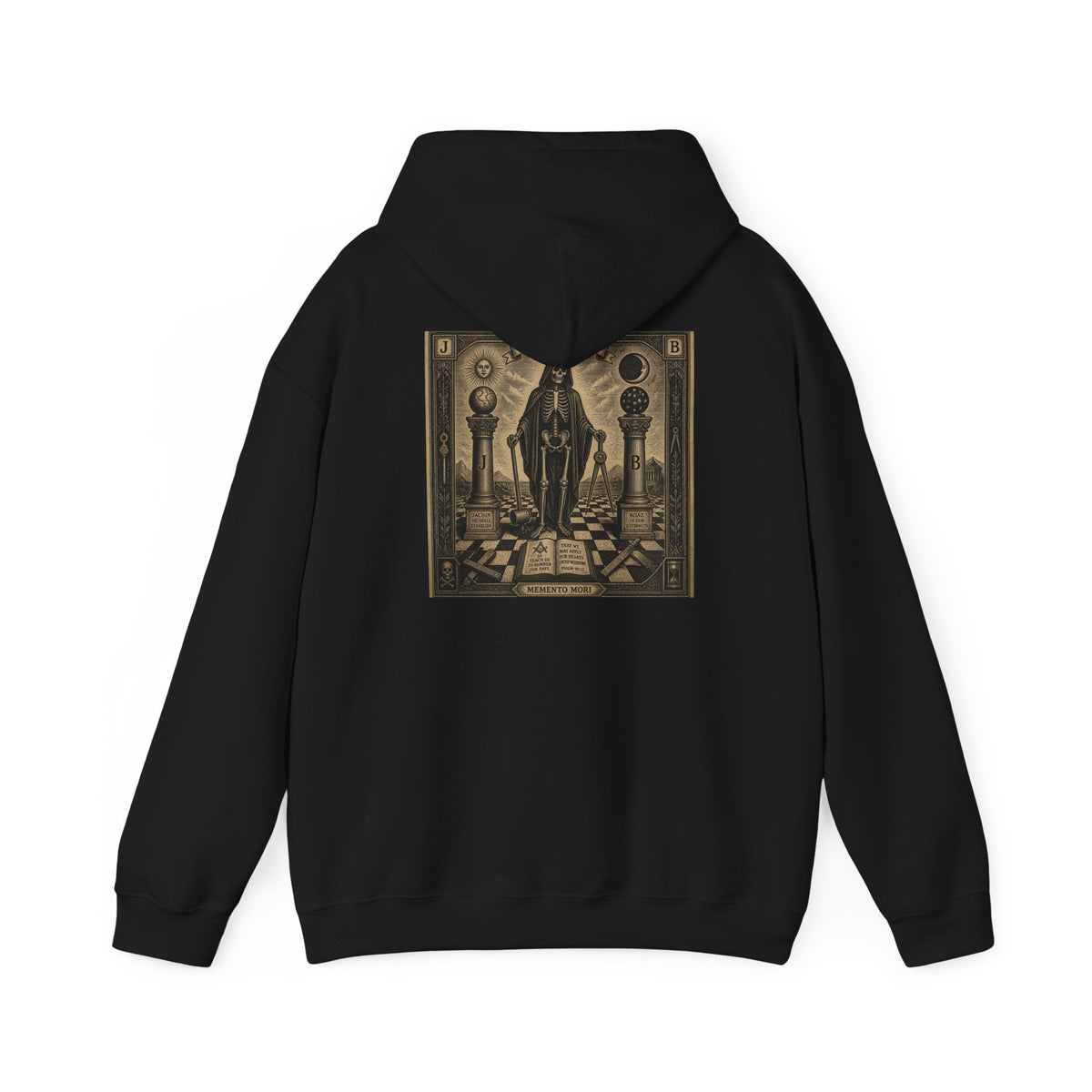 Light Font- Masonic Memento Mori Hoodie | Hooded Sweatshirt