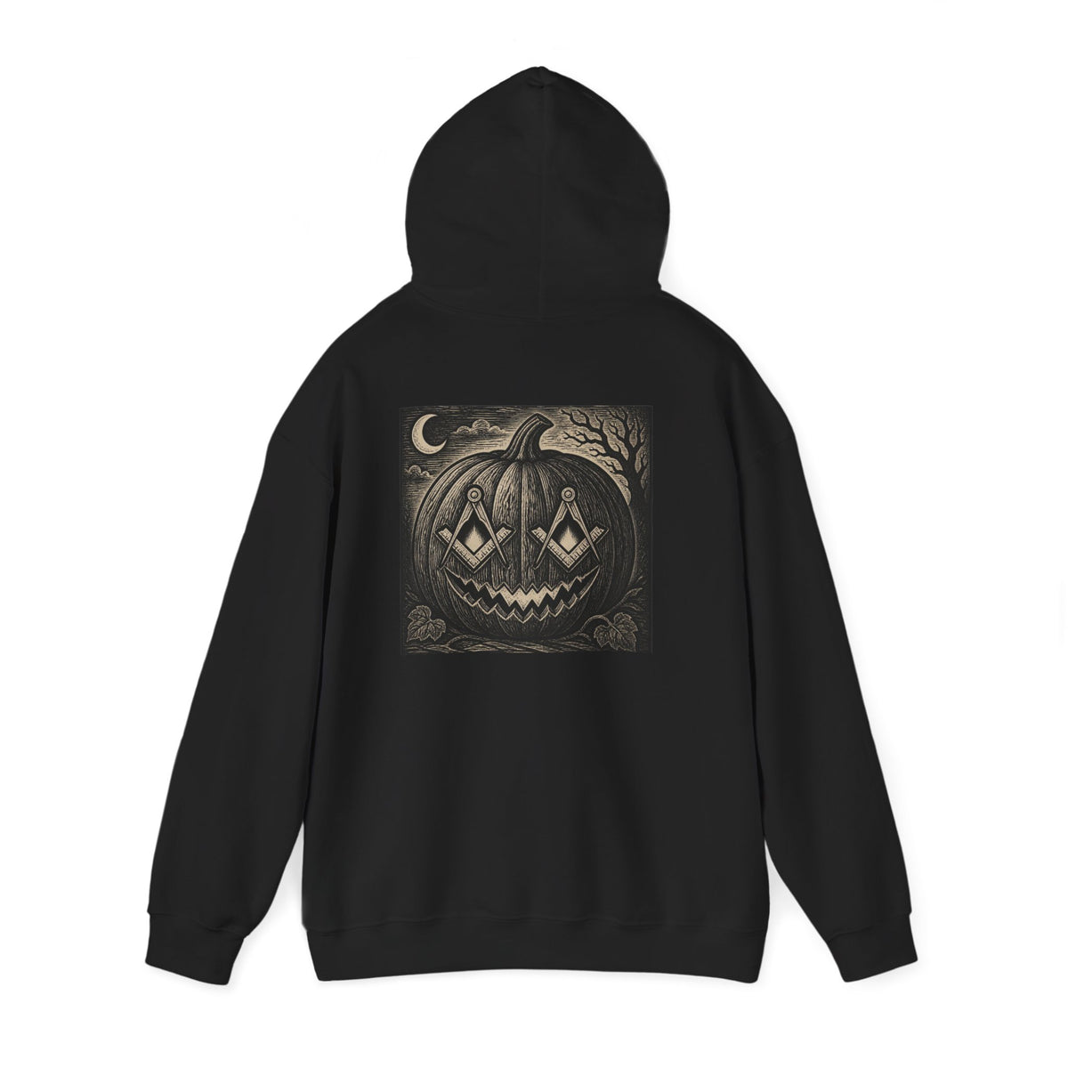 Bright Vintage Jack-o'-Lantern Hoodie | Spooky Pumpkin Moon Halloween